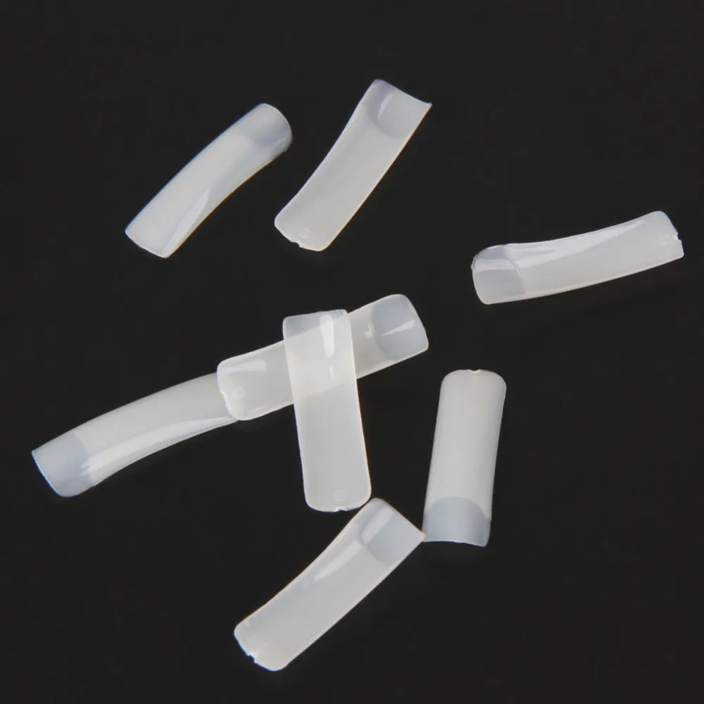 500 шт./компл. накладные ногти телесного и белого цвета Дизайн Типсы Французский