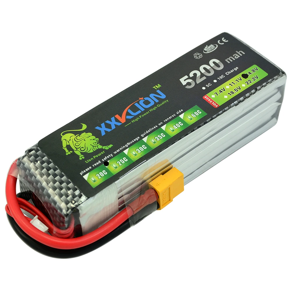 XXKLION 4S Lipo аккумулятор 14 8 v 5200mAh 25C для rc вертолета автомобиля лодки квадрокоптера