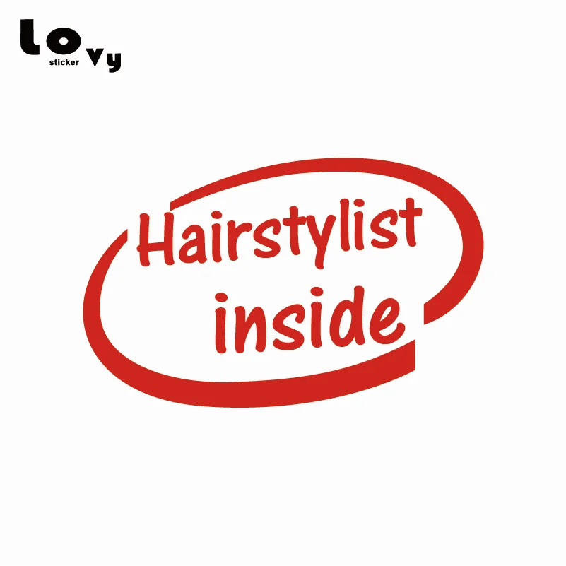 Стилист для волос внутри виниловая забавная наклейка автомобилей