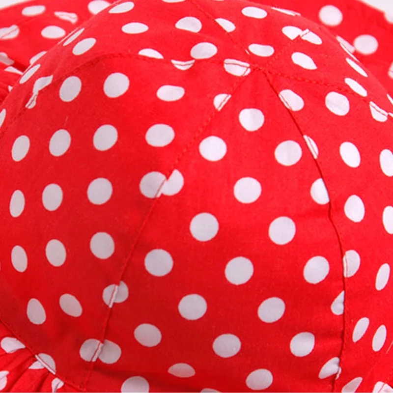 Шляпа в горошек для маленьких девочек детская Панама Солнцезащитная шляпа с