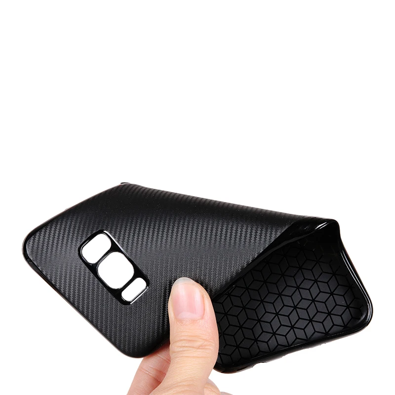 Carbon fiber silicone case for samsung galaxy s8 s8+ plus funda coque hoesje soft tpu cover kryt tok etui carcasa kilifi |