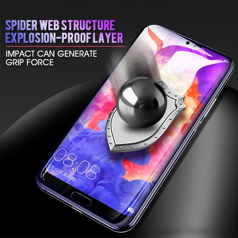 5D полное покрытие закаленное стекло для Huawei Y9 Y5 Y7 Y6 Prime 2018 Honor 7A Pro на 7C Россия