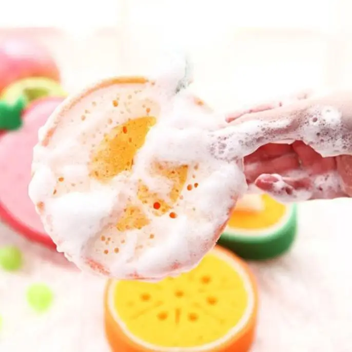 2 шт. милые забавные миски для мытья посуды губка очистки фруктов форма прочная