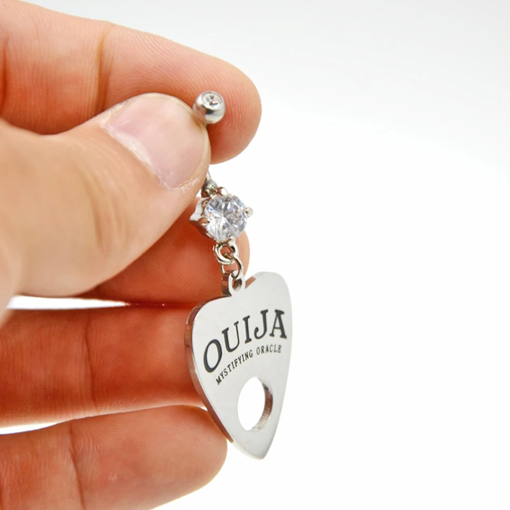 BOG-1PC хирургическая сталь Мода Ouija доска Подвеска для пупка кольцо-пирсинг для пупка Nombril Ombligo ювелирные изделия для тела 14 г