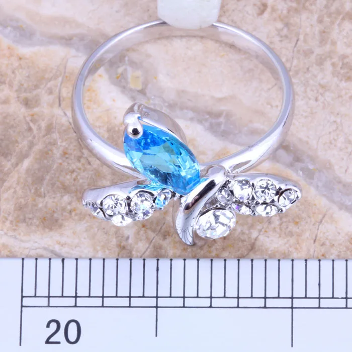 Женское серебряное кольцо с бабочкой и фианитом размеры 5 / 6 7 8/9 R1423|ring size|jewelry ringsring