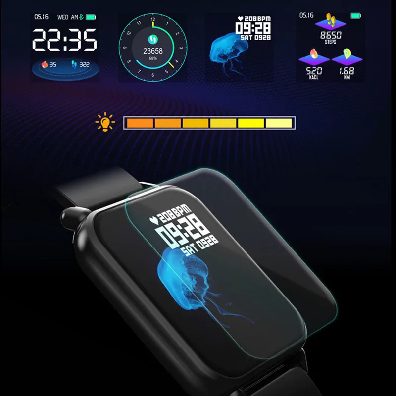 Y6 Pro smart watch обувь для мужчин и женщин смарт-браслет сердечного ритма и приборы для измерения артериального давления мониторинга фитнес трекер IOS Android Смарт-часы