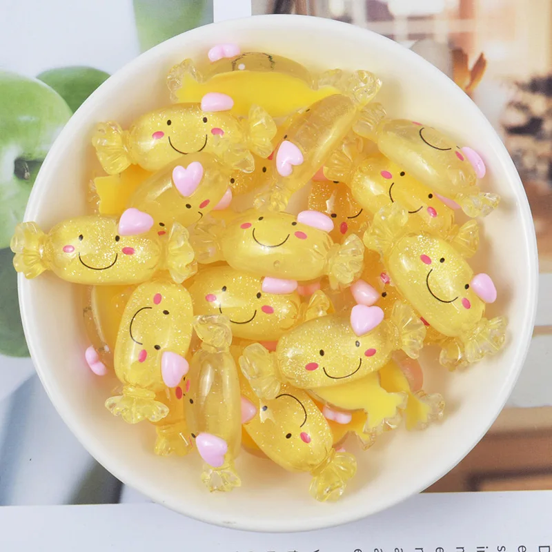 10 шт. Мини DIY наполнитель для Конфета из смолы прозрачные клейкие аксессуары