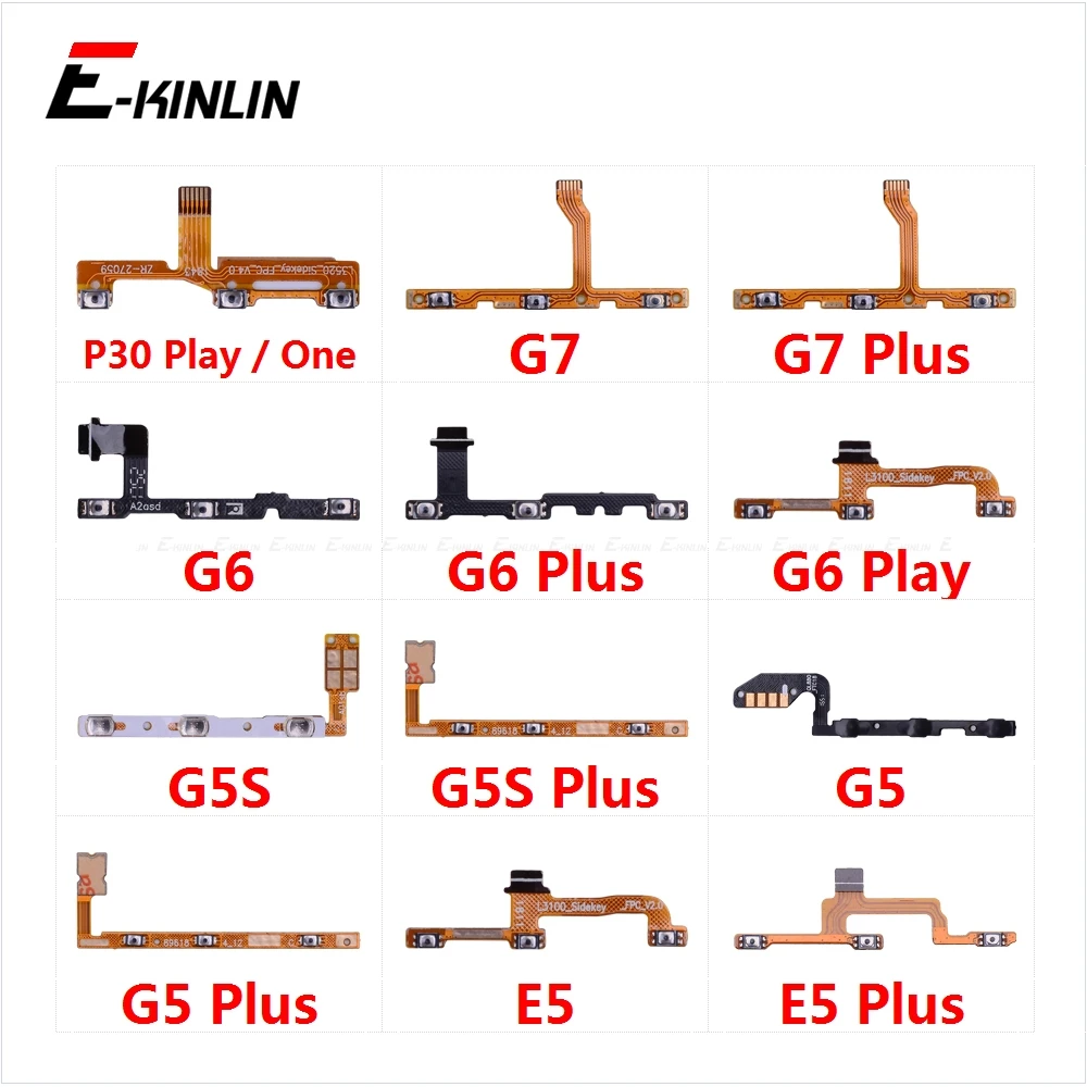 

Power On Off Button Volume Switch Key Control Flex Cable Ribbon For Motorola Moto One G7 Power G6 G5S G5 E5 Plus P30 Play