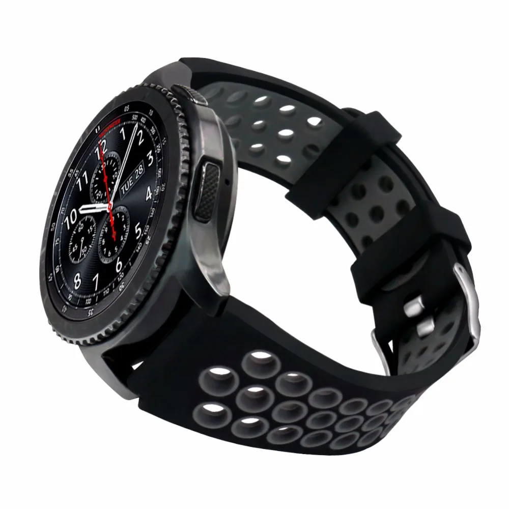Для Samsung gear s3 Classic Frontier сменный ремешок R770 биколор силиконовый классический для