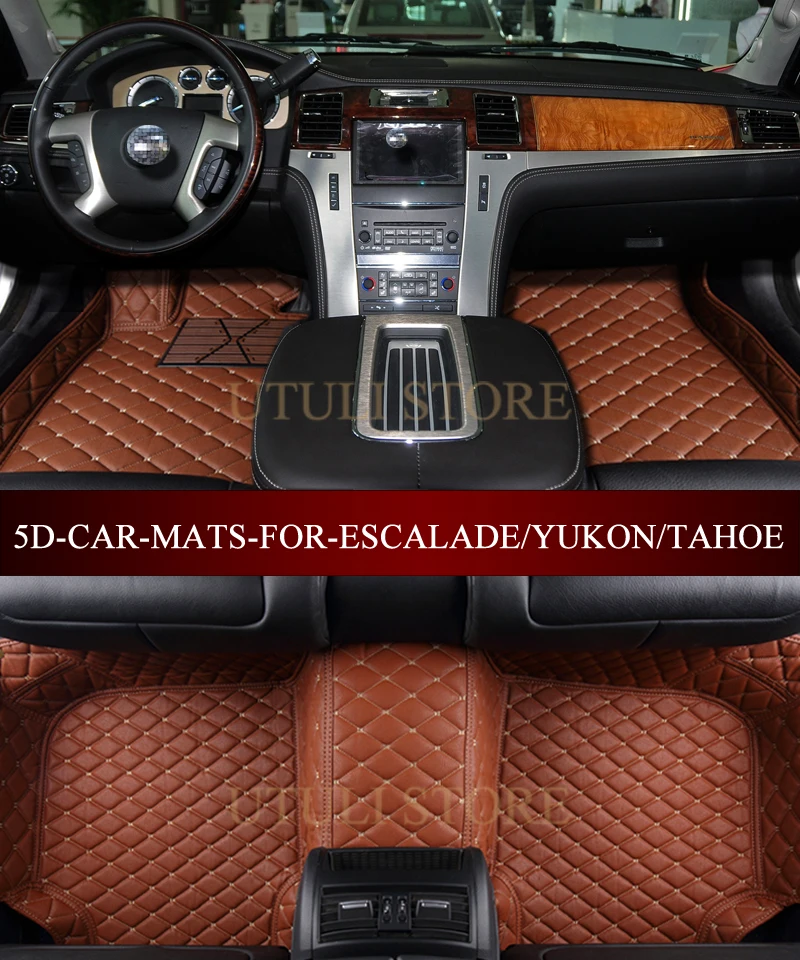 Кожаные автомобильные коврики для Cadillac ESCALADE_YUKON_Tahoe_z71_Suburban custom подходят стайлинга