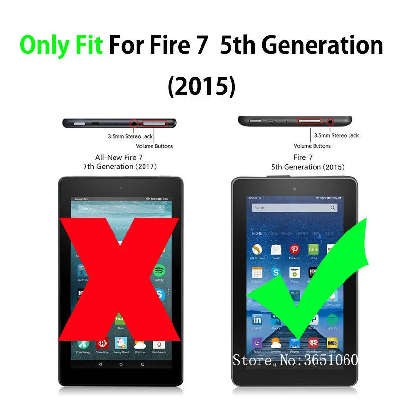 Чехол для Amazon Kindle Fire 7 2015 5-го поколения панда Бабочка узор искусственная кожа
