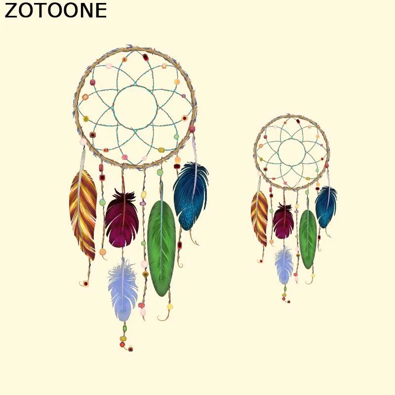 ZOTOONE железные перья Ловец снов патчи для одежды платья рубашки утюжок переноса