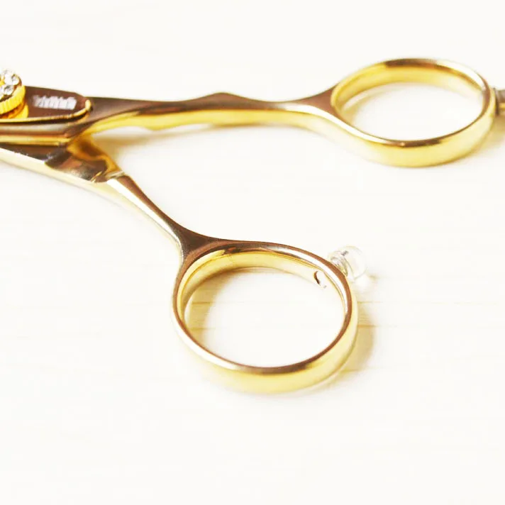 

Hot sale scissors set gold titanium 5.5 inch hair professional hair thinning scissors and hair cutting scissors free shipping