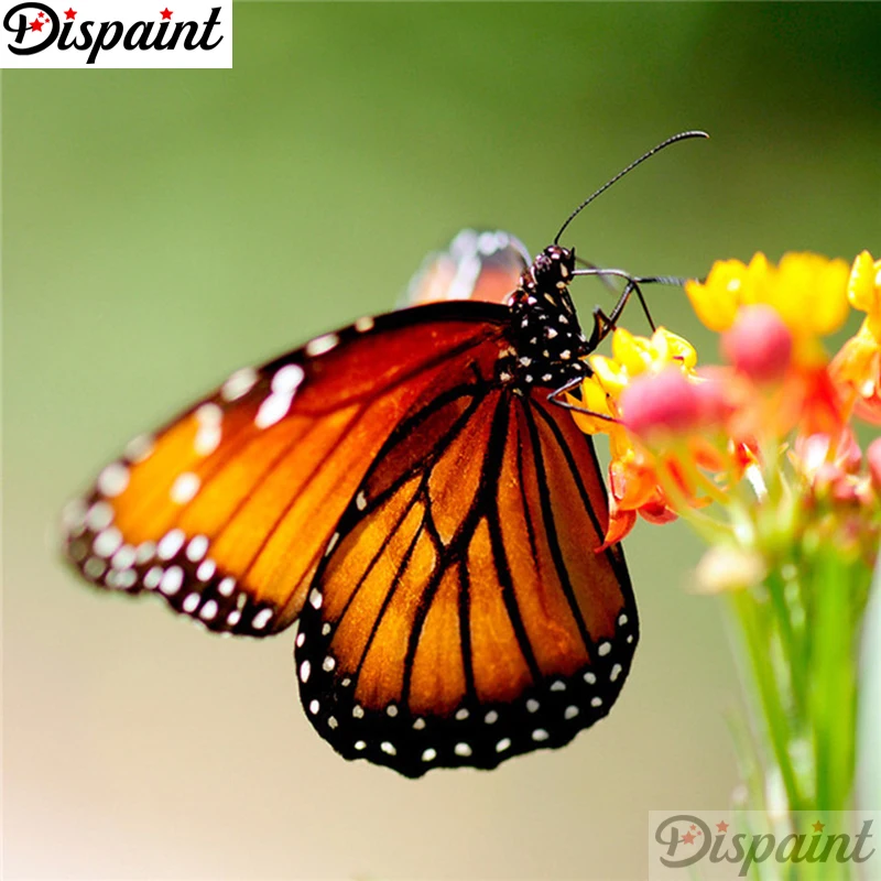 

Dispaint Full Square/Round Drill 5D DIY Diamond Painting "Flower butterfly" Embroidery Cross Stitch 3D Home Decor Gift A11496