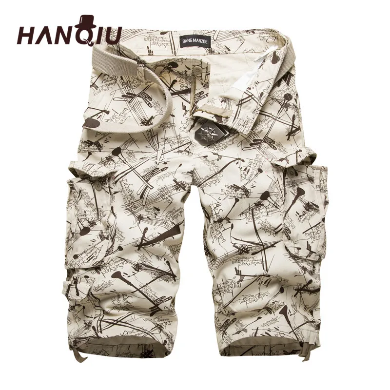 2022 Summner Cotton Mens Cargo Shorts Fashion Camouflage Male Shorts Multi-Pocket Casual Camo Outdoors Tolling Homme Short Pants