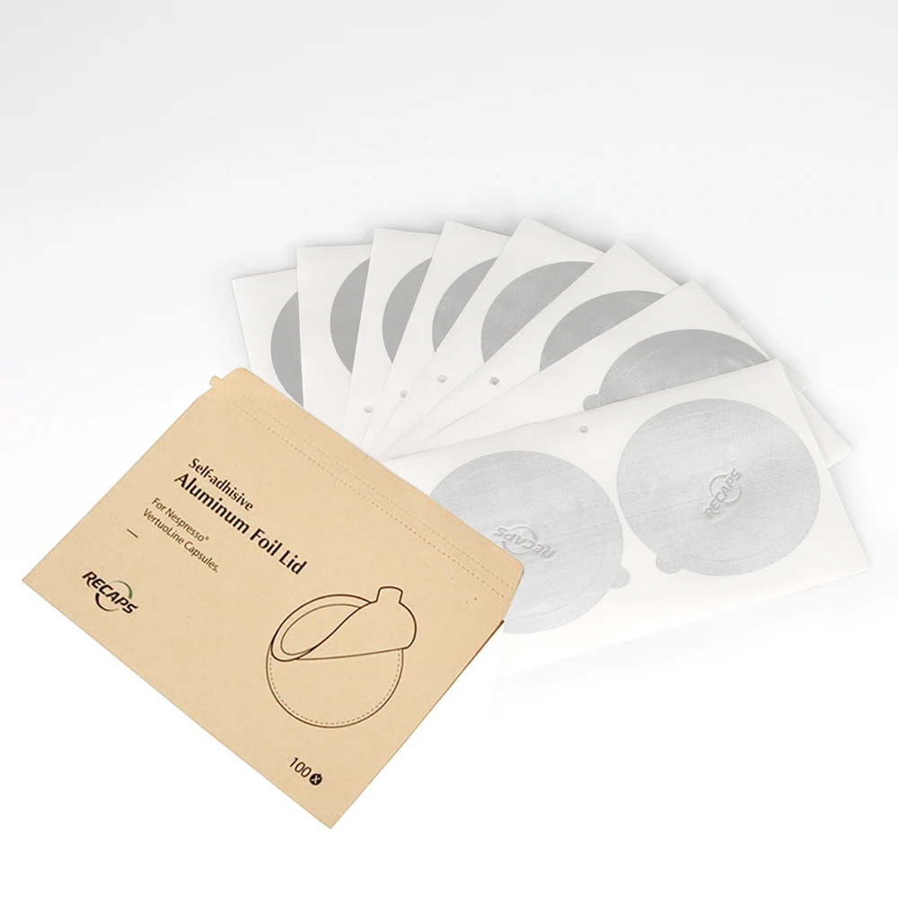Многоразовые уплотнения для крышек из алюминиевой фольги 100 шт.|refill coffee|refillable coffee