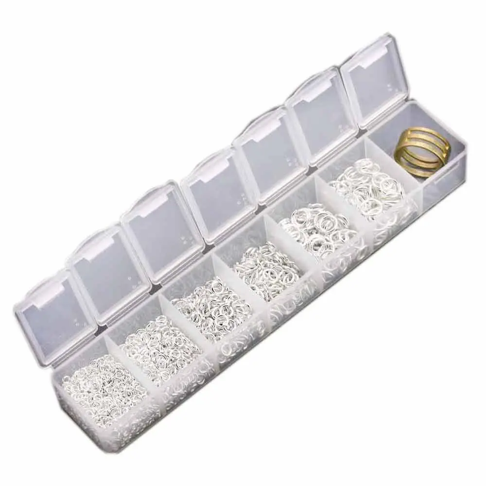 2000 шт. набор посеребренных открытых колец для изготовления ювелирных изделий 3 мм