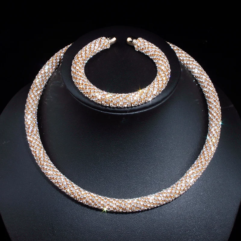 Женское Ожерелье с кристаллами Disign роскошное ожерелье чокер золотым/серебряным