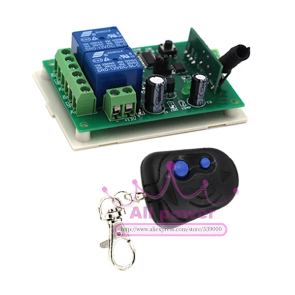 DC12V 2CH переключатель дистанционного управления передатчик приемник беспроводной