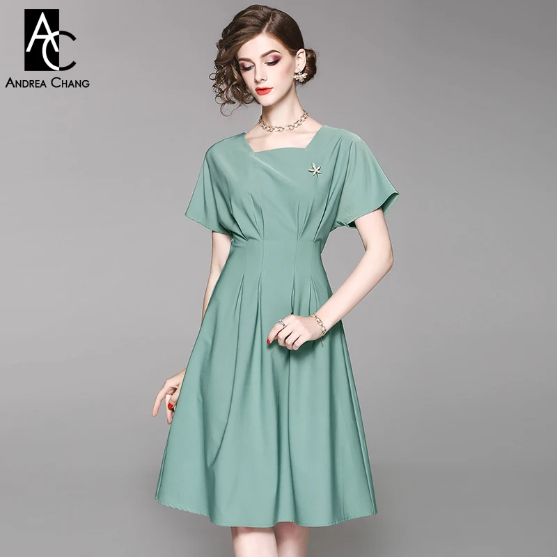 Весна осень женщина платье форма листа бисером брошь желтый зеленый нарядное