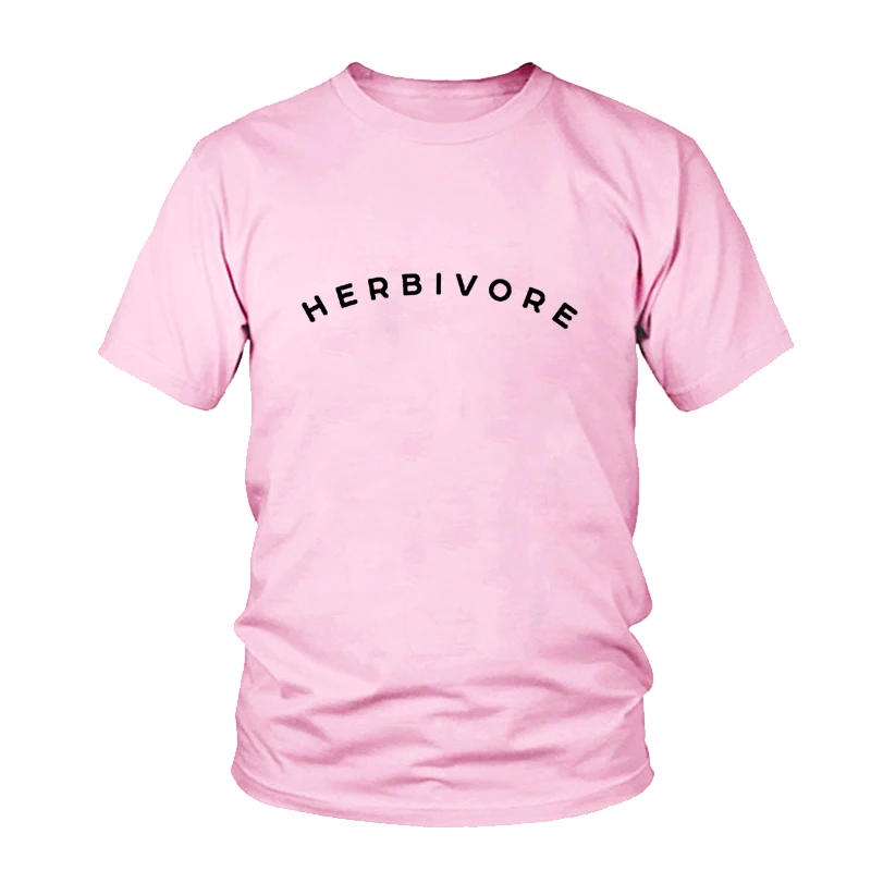 Футболка &quotHerbivore&quot вегетарианские женская рубашка Графический Тройник черный