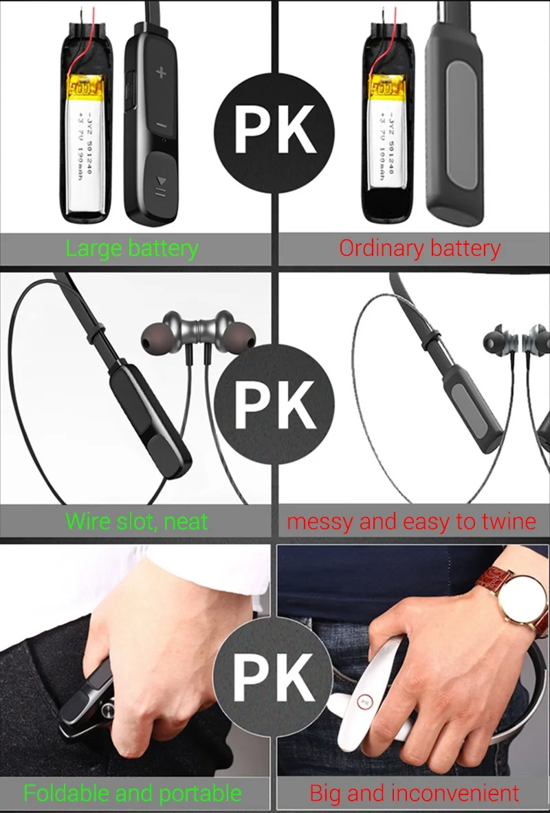 Оригинальные магнитные беспроводные наушники EARDECO, спортивные Bluetooth наушники, водонепроницаемые наушники, стерео гарнитура, микрофон, бас