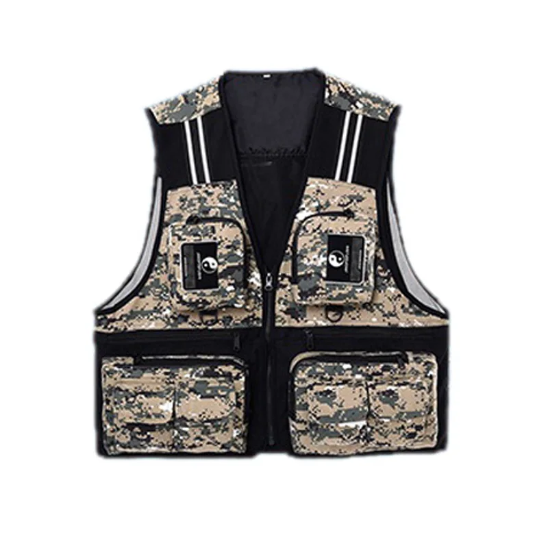 Жилет для рыбалки мужской жилет на открытом воздухе с несколькими карманами без