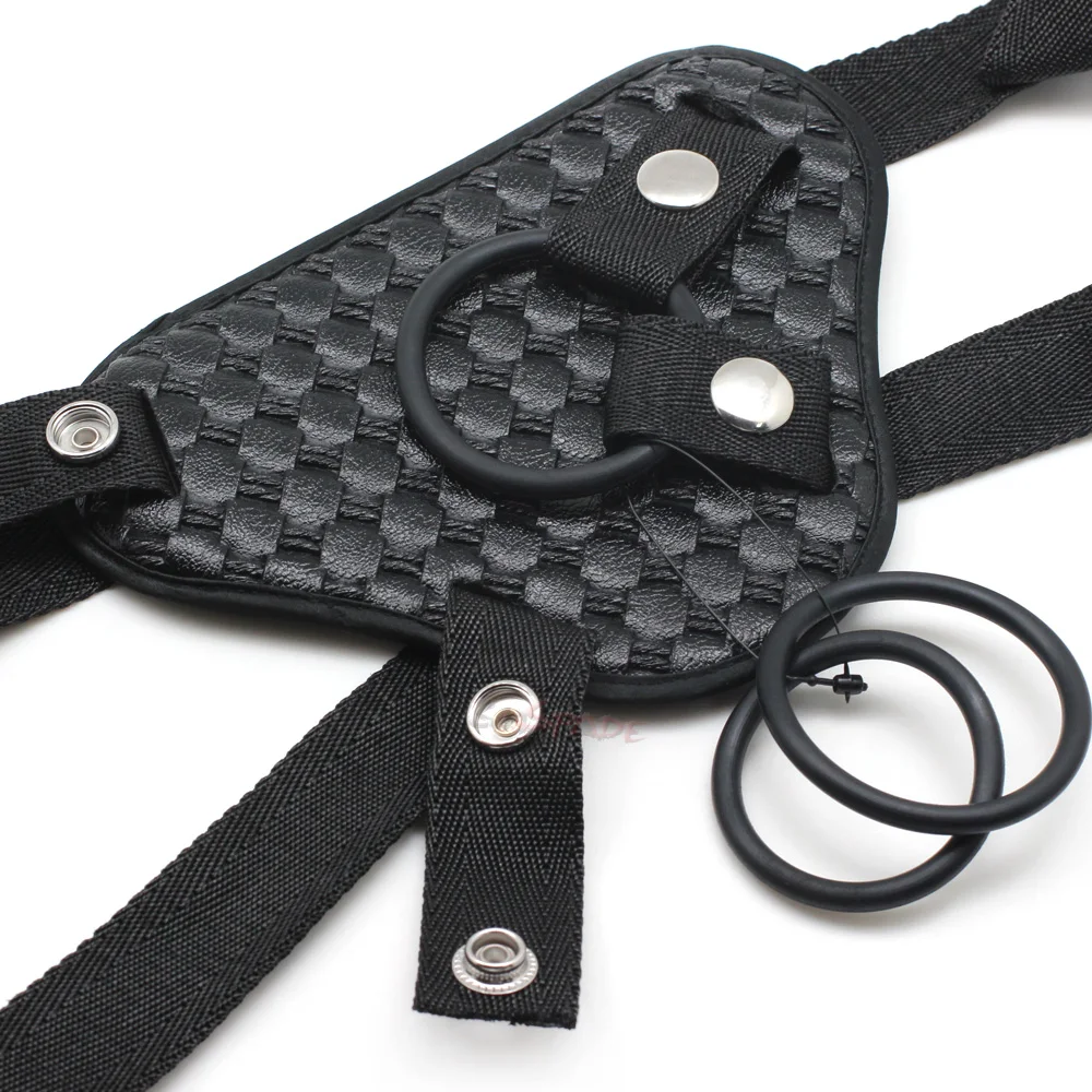 Черный ремешок smspade из искусственной кожи для фаллоимитатора ограничения