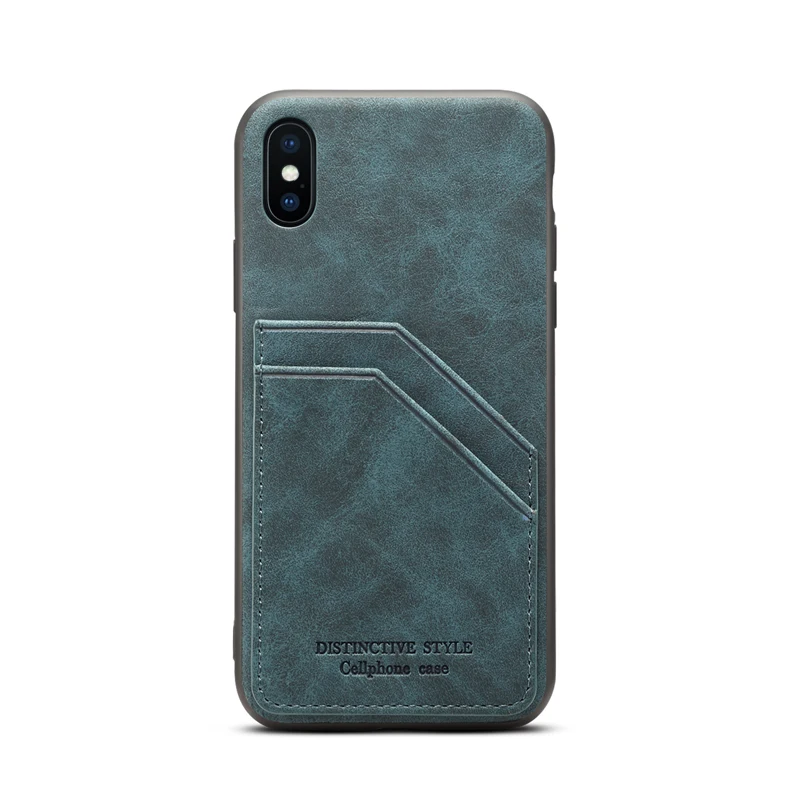 Чехол-кошелек для iPhone XS XR Max задняя крышка карт Ретро Чехол из искусственной кожи
