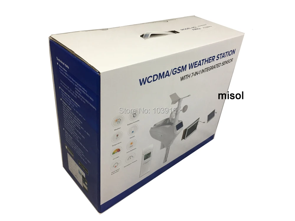 Профессиональная Метеостанция WCDMA/GSM загрузка данных на wunderground SMS