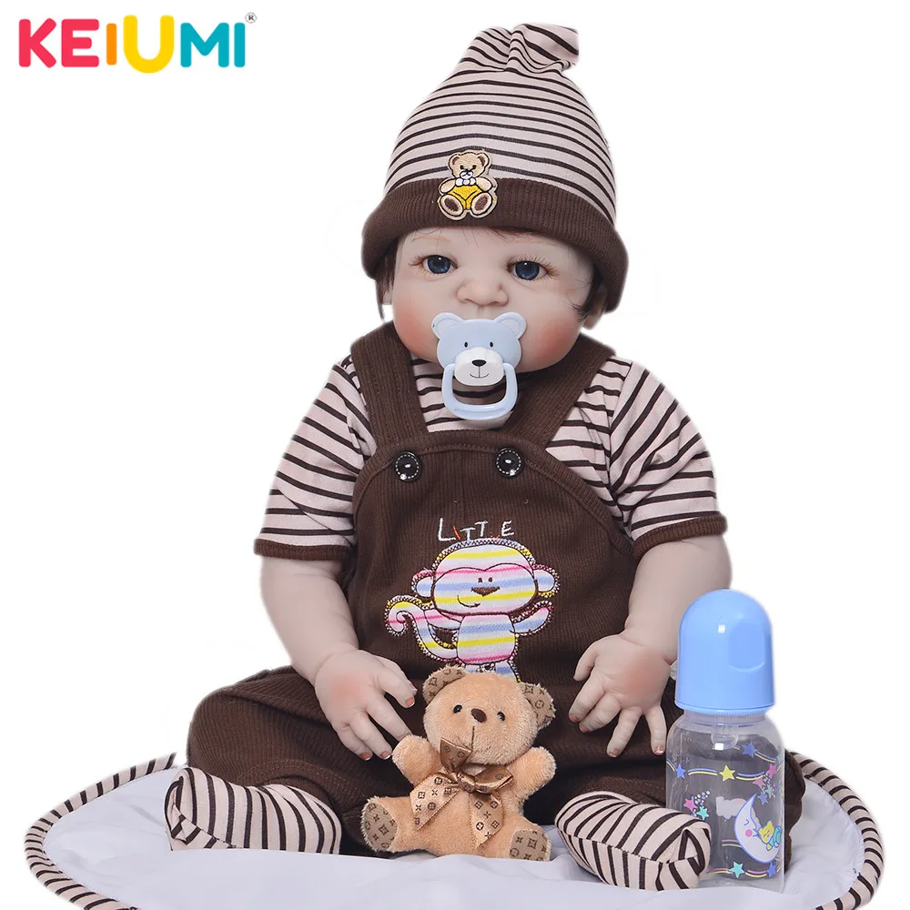 Модные 23 дюймовые реалистичные силиконовые куклы Boneca Reborns полностью виниловые