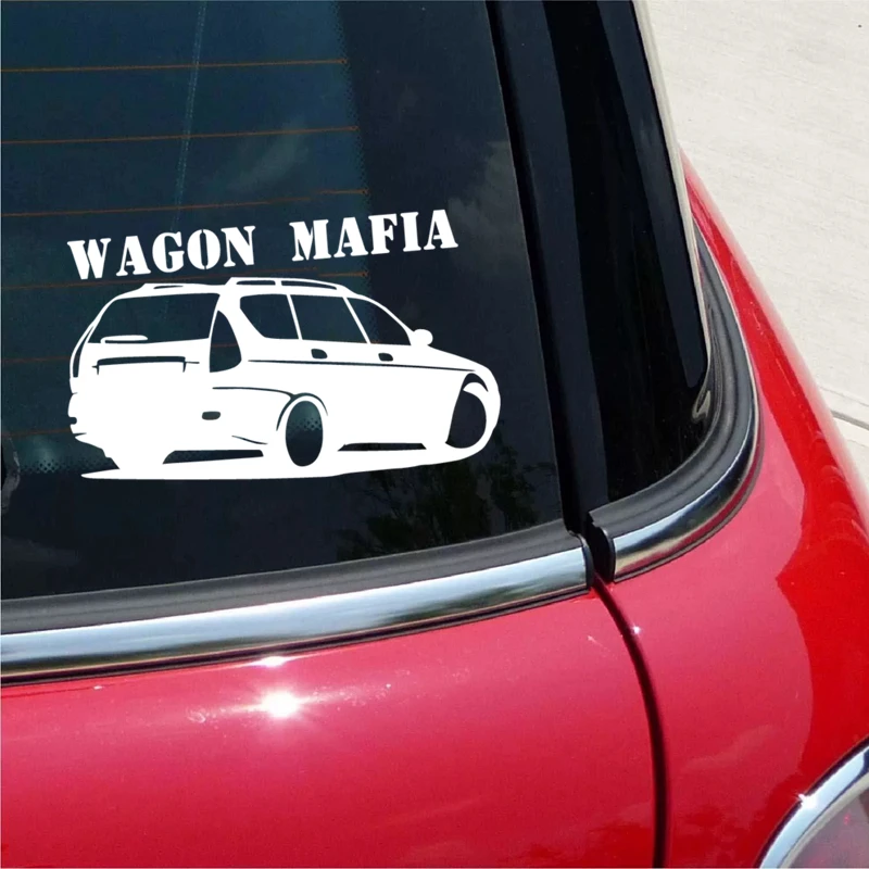CK2394# 15*24cm Wagon mafia funny car sticker vinyl decal white/black auto stickers for bumper window decorations | Автомобили и