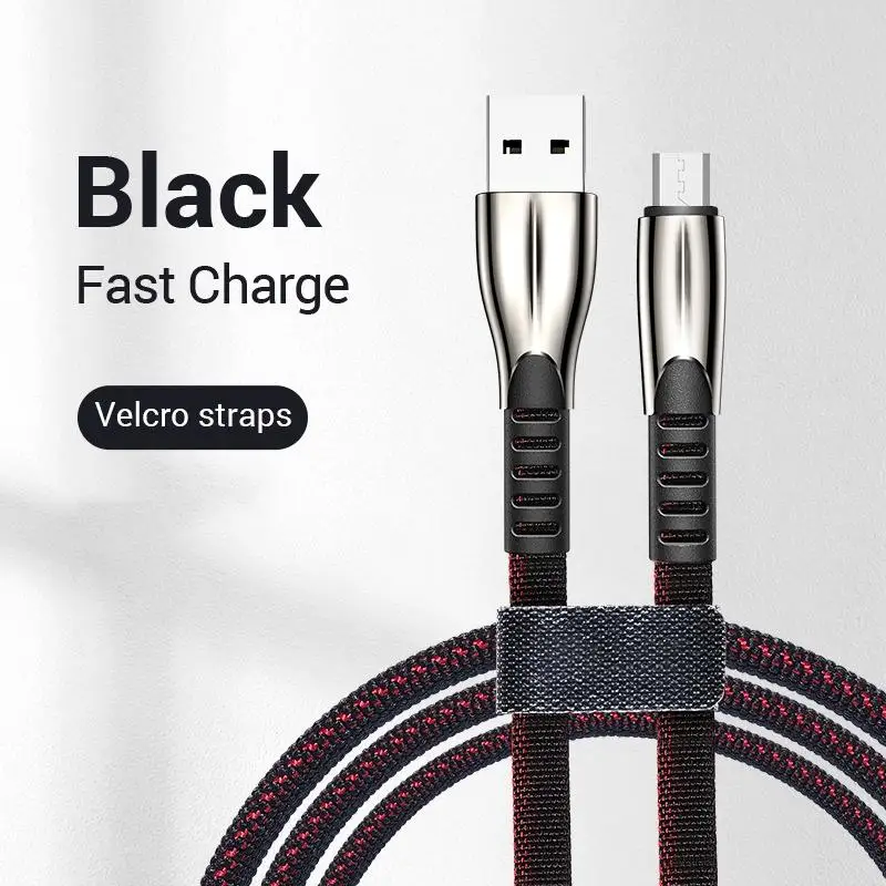 Black Micro USB кабель 3A Быстрая зарядка зарядное устройство для Xiaomi samsung Galaxy S7 S6 J7 Edge Note 5 LG Xbox PS4 Android USB кабель для передачи данных телефона - Цвет: Black