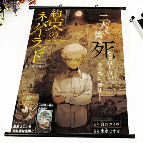 60x90 см аниме постер Yakusoku no Neverland Сексуальная настенная прокрутка картина домашний