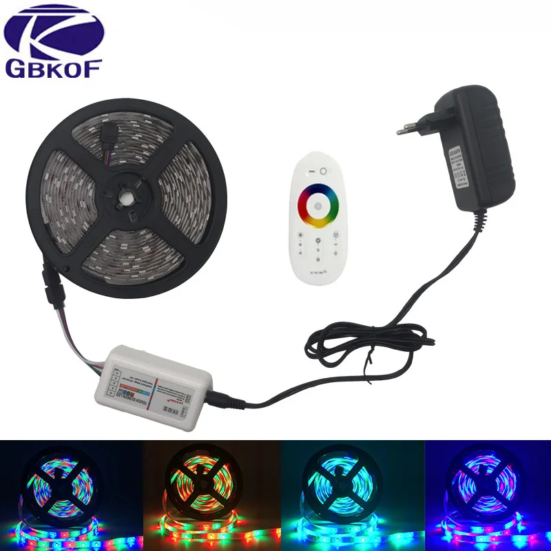 RGB Светодиодная лента SMD2835 5 м 10 гибкая светодиодная 15 20 IP20 IP65 + пульт