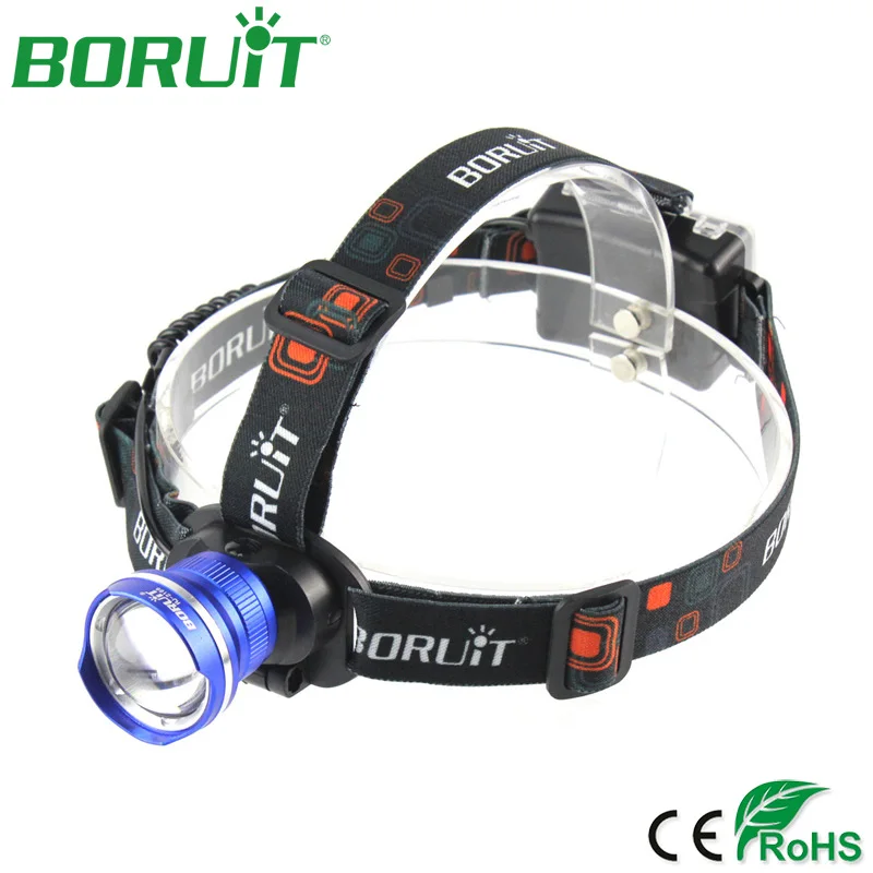 Налобный фонарь BORUiT XML T6 светодиодный портативный водонепроницаемый с 3 режимами