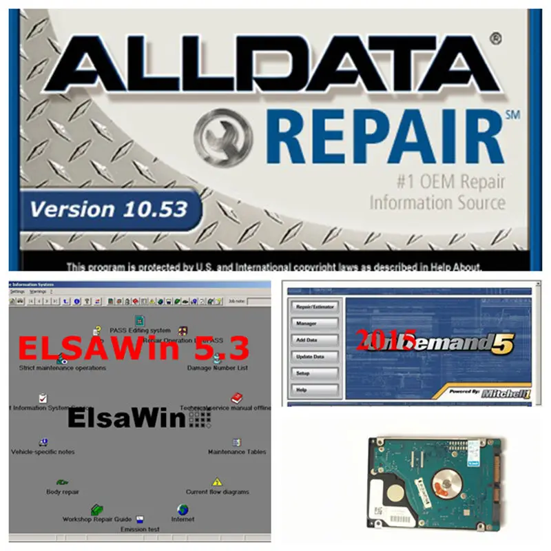 Программное обеспечение Alldata для ремонта автомобилей alldata и mit.c .. h.ell OD5