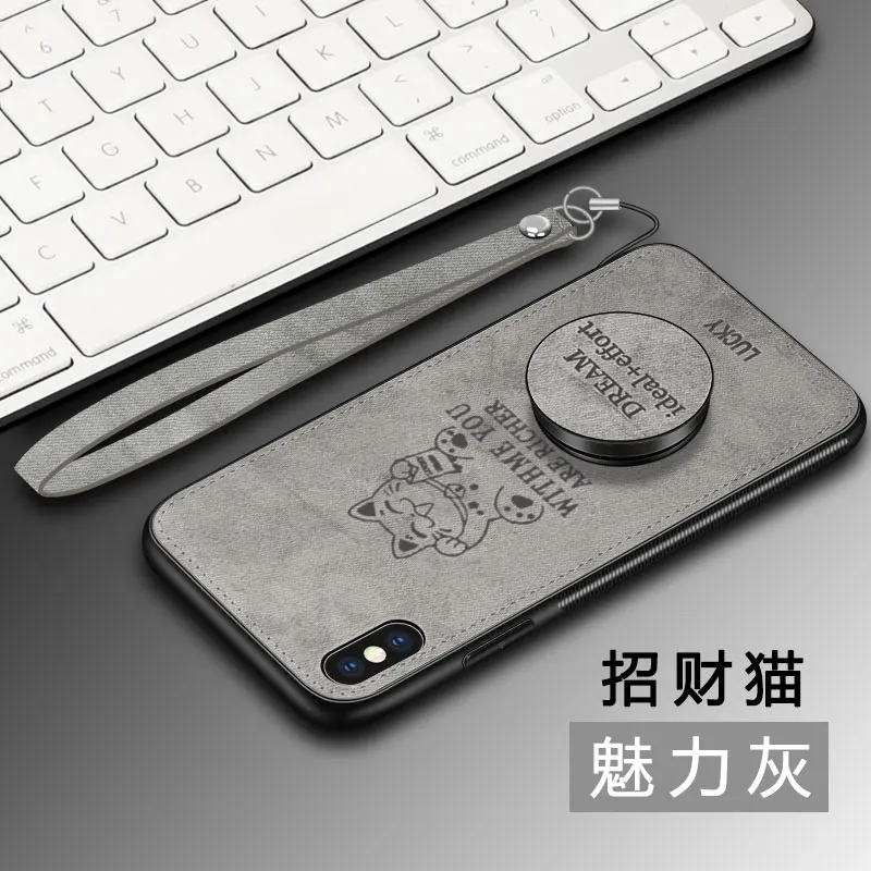 Чехол с оленем, прочный ТПУ чехол для iphone xs max xr x 10, ремешок, чехол с магнитным держателем для iphone 7, 8, 6, 6s plus, 5, SE, 5S, lucky elk
