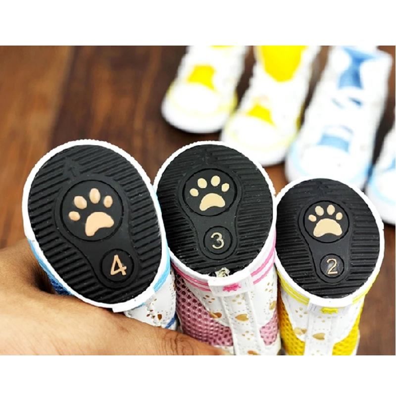 4 шт 5 размер сетчатая дышащая обувь для собак спортивная улицы Водонепроницаемая