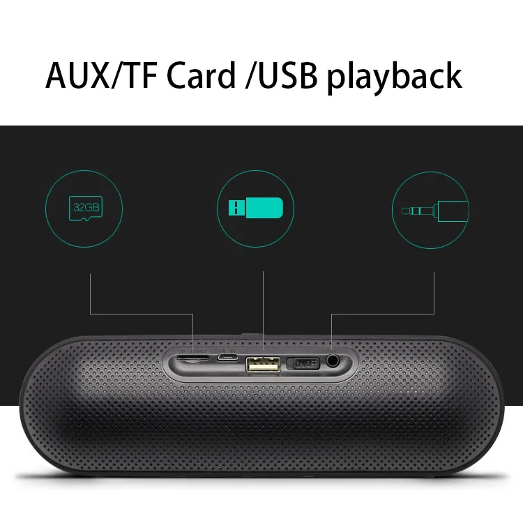 Портативный Bluetooth динамик с двойным драйвером громкий звуковая система 3D стерео