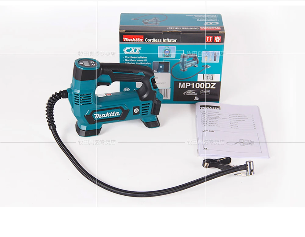 Япония Makita MP100DZ перезаряжаемый воздушный насос литиевая батарея воздушный компрессор насос для автомобильных покрышек 12 В CXT 121PSI 830KPa 65 мм трубчатый насос