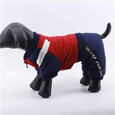 red Pet комбинезон для щенков собак для собак зимние комбинезоны комбинезон для маленьких средних собака Йоркширский терьер Мопс пижамы комбинезоны пижамы костюмы брюки - Цвет: red