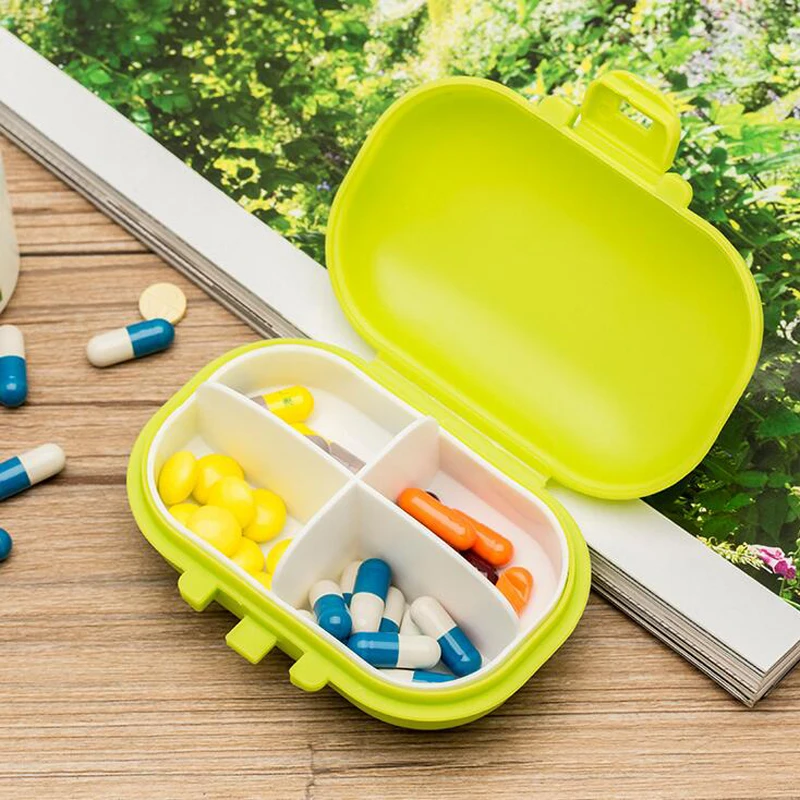 Милый 4 сетки Мини Дорожный Чехол для таблеток s разветвитель планшет капсульный