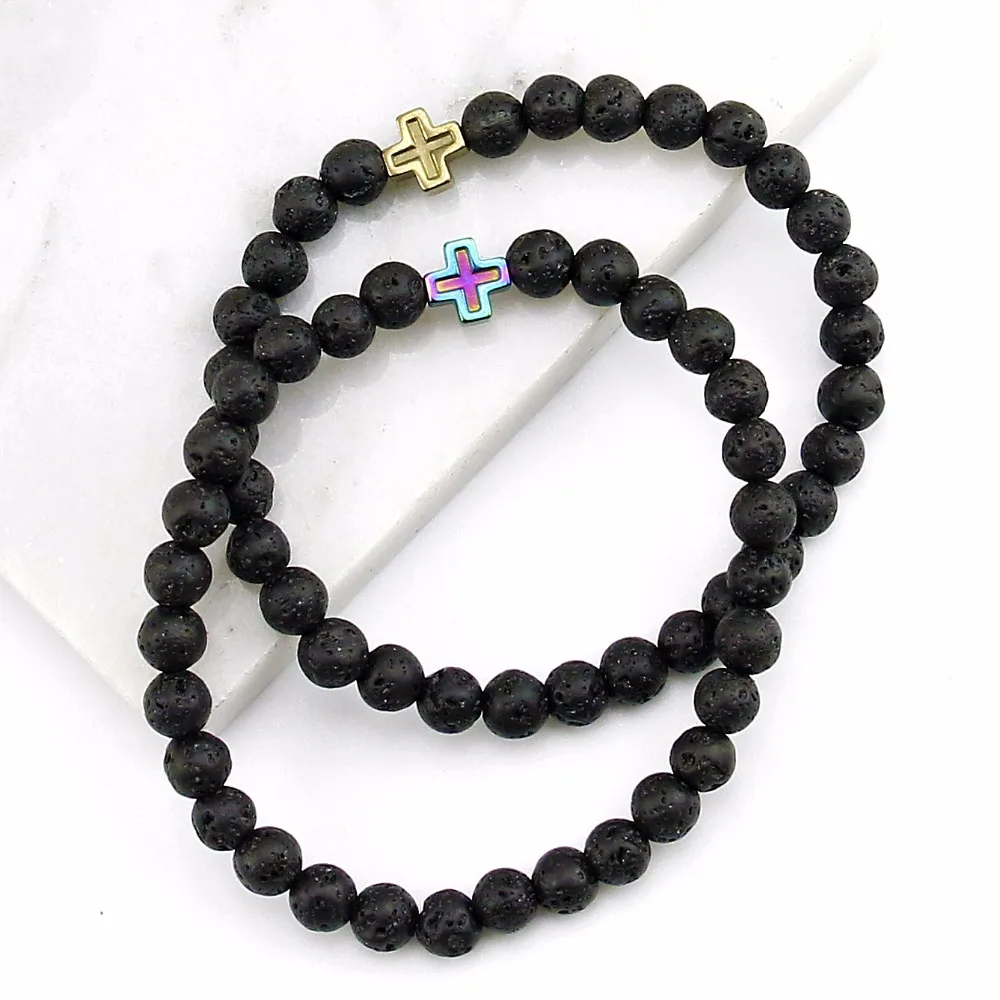 Новый дизайн высококачественные ювелирные изделия из черного лавового камня