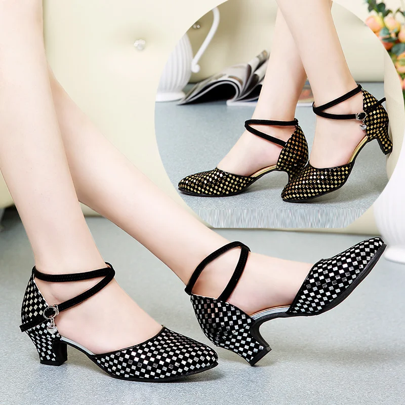 Сандалии женские для латиноамериканских танцев кожаные босоножки с мягкой