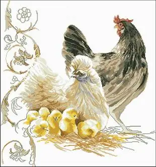 

Needlework,Animal Cock Chick 14CT Unprinted embroidery,DIY Cross stitch kits,Art Pattern counted Cross-Stitching home decor