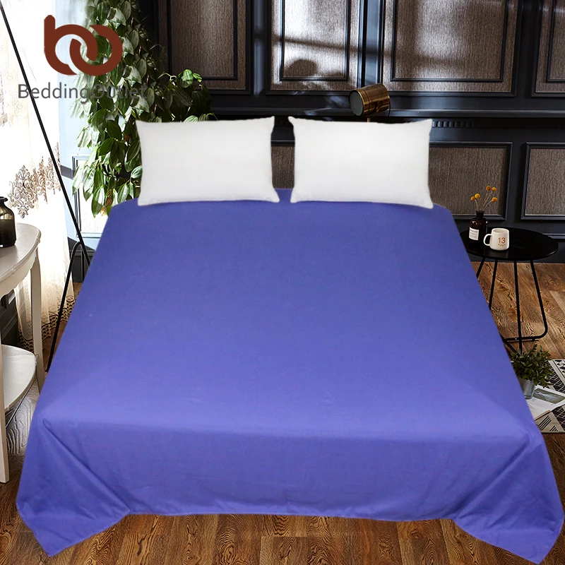 BeddingOutlet Solid Color Bed Sheet One Piece White Black Red Flat Microfiber Soft Bedding Bedspreads Twin Full Queen King | Дом и сад