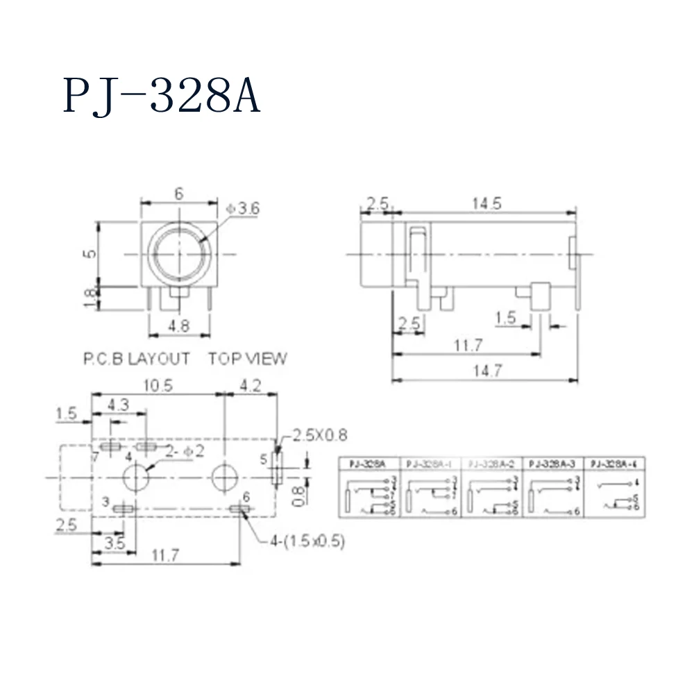 10 шт. розетка стандарта DIP/SMD 4 PIN Aperture = 3 5 PJ320A/PJ320D | Обустройство дома