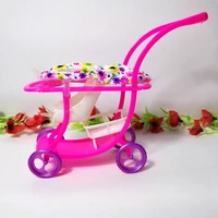 kid play house nursery furniture stroller plastic trolley accessories toys for barbie kelly size doll 1 12 puppet gift
