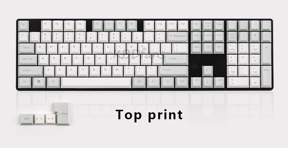 NPKC пустой боковой принт вишни профиль толстый PBT Keycap ANSI ISO раскладка для Cherry MX переключатели Механическая игровая клавиатура